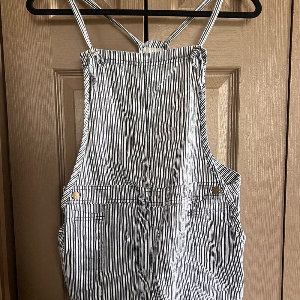 Arizona Blue and White Striped Romper Shorts